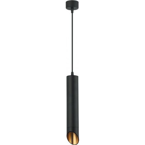 Pendentif nakhon 1xgu10 noir/or regx5,3x5,3 cm
