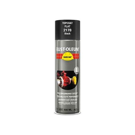 HARD HAT Deckschicht RAL9005 - Schwarz Glänzend 500ml, schnelltrocknendes Industrielack-Spray