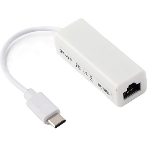 Adattatore convertitore da USB 3.1 Type C a RJ45 Ethernet LAN 100 Mbps per MacBook con porta USB-C.