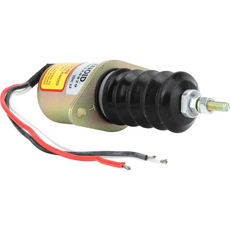 Kit de remplacement d'électrovanne d'arrêt pour moteur diesel 12 V à boîtier en acier AM124379 (1/5)