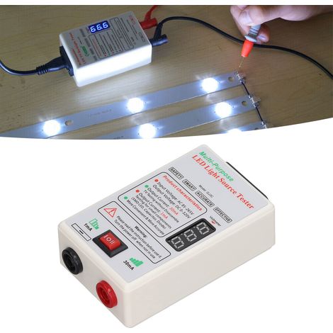 Testeur de LED GJ3C avec interrupteur et plages de courant haute/basse - Détecteur pour bandes de rétroéclairage et puces LED de téléviseurs/moniteurs LCD (norme européenne 85-265 V) (1/5)