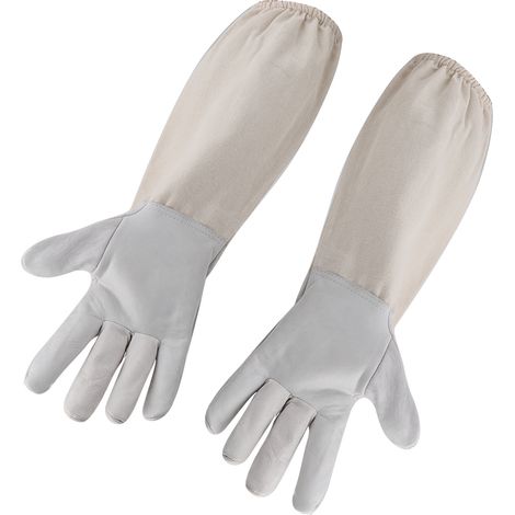 Gants de protection pour apiculteurs avec manches longues en toile, outil de travail pour apiculteurs débutants (XXXL) (1/5)