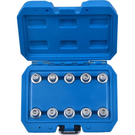 10 écrous antivol de roue BMW à port central, adaptés aux séries 1, 3, 5, 7, X1, X3, X4, X5, X6, avec douille de montage (1/3)