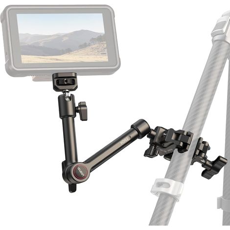 HD02 Bras Magique Articulé 11" avec Super Pince, Support pour Moniteur Caméra avec Goupilles &Trou Positionnement Arri 1/4" 3/8" pour DSLR, caméra d'action, éclairage, Microphone, Trépied (1/5)