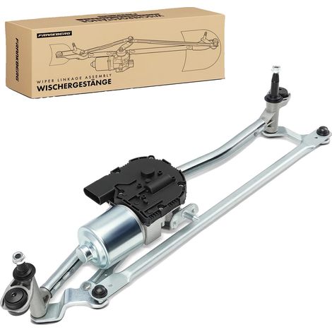 Mecanismo de limpiaparabrisas, compatible con Audi A3, delantero izquierdo/derecho, incluye motor eléctrico, para vehículos con volante a la izquierda, para modelos de 2003 a 2013. (1/5)