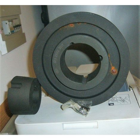 PULEGGIA VOLANO MOTORE ELETTRICO D.200 - 2GOLE - FORO 24 CON KIT FORO 38 ABAC