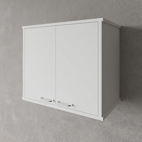 Pensile sospeso 60x34 cm in PVC con ripiano e fissaggi inclusi Kandy (1/5)