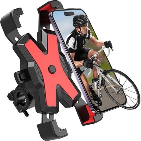 Supporto per cellulare da bicicletta con chiusura a un tocco，antiurto e antiscivolo，rotazione a 360°，adatto per iPhone 15，14 (1/5)