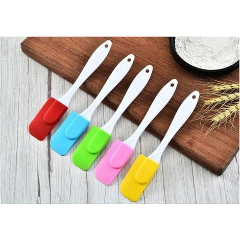 Spatule Silicone - 17.5 x 3.1 cm - Résistant à la Chaleur Jusqu'à 230 °C - Pour Pâtisserie et Cuisine - Lot de 5 (1/5)