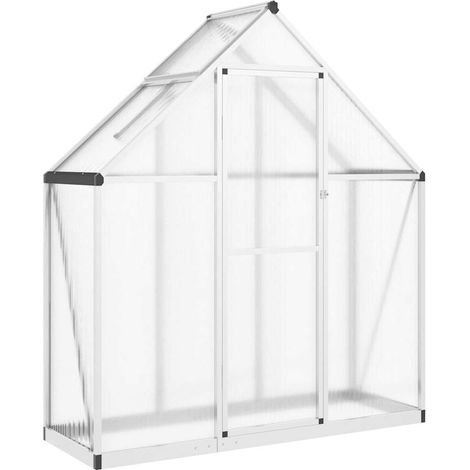 Serre avec cadre de base argent 169x58x195 cm aluminium CFW172912 (1/5)