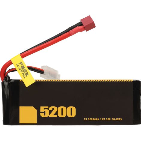 Batterie LiPo 2S 5200mAh 50C 7.4V pour Modèles RC Avion Voiture 1/8 1/10 avec Connecteur T (1/5)