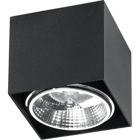 Deckenspot GU10 Grau Schwarz eckig Aluminium Deckenlampe (1/5)