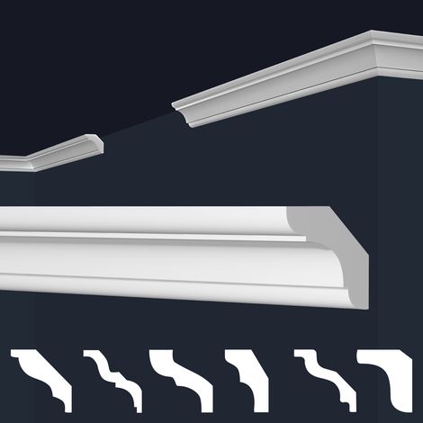Moulures en stuc blanc XPS 22x22mm – Coins intérieurs/extérieur prédécoupés – Finition parfaite pour murs et plafonds – Léger et facile à installer – Marbet Design