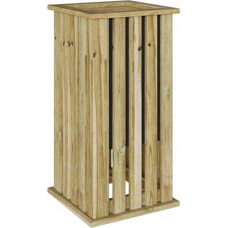 Caisses de plantation Marron 33 x 33 x 65 cm Pinède imprégnée