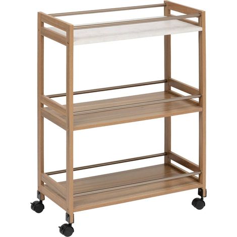 Credenza a 3 livelli come l30cm effetto legno e marmo - 5five