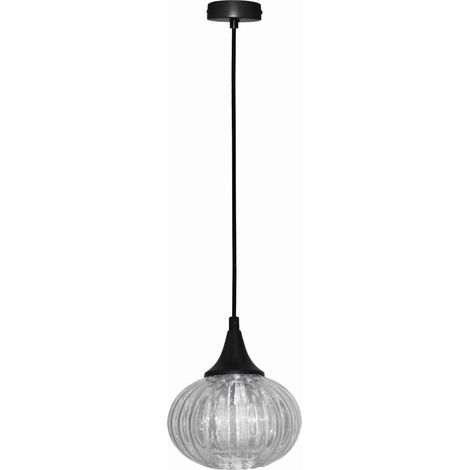 Lampada a sospensione Candellux Exeter vetro Ø14,5 E14