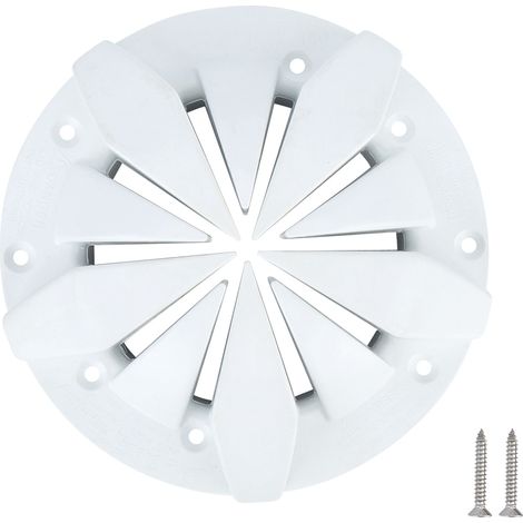 1 Grille de vidange ronde, anti-cheveux, en plastique résistant, avec vis, pour piscine (1/5)