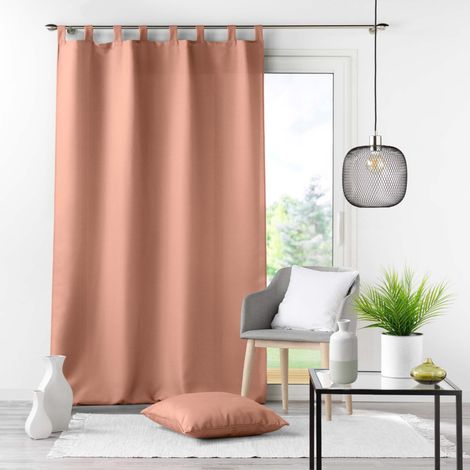 Rideau à Passants "Essentiel" 140x260cm Rose Blush (1/5)