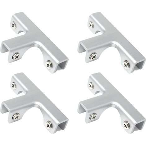 Paquete de 4 clips de aluminio ajustables en forma de T - Clips multifuncionales y estables para macetas - Clips ajustables para plantar de 10 a 12 mm