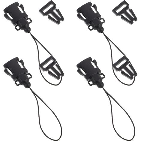 Adaptateur de Sangle pour Appareil Photo Noir en Plastique, Lot de 4 Clips Universels à Dégagement Rapide pour Fixation Sécurisée de Caméra Dslr (1/5)