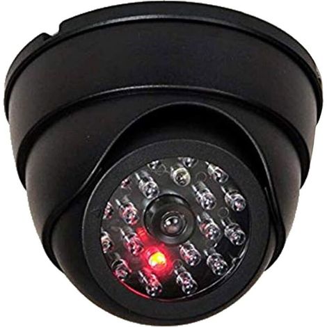 Security Dummy Camera, fake camera with lens and flashing LED, for indoor and outdoor use
