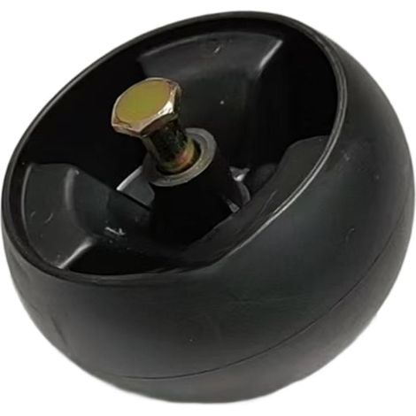 734-04155 Roue de rechange pour équipement de tonte avec vis – Rouleau en plastique robuste pour tracteurs de pelouse, chariots de jardin, tâches extérieures, 123 mm, noir (1/5)