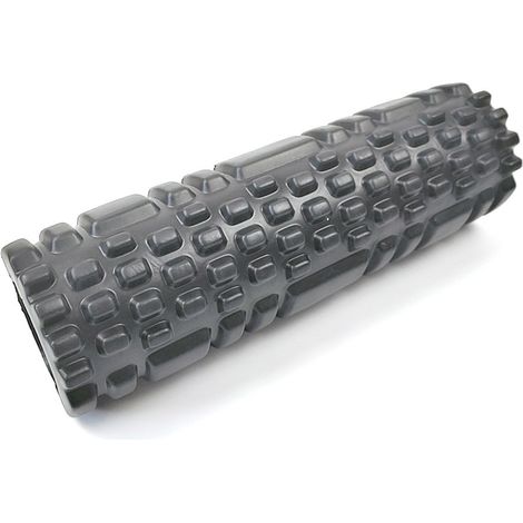 Rouleau de massage dorsal de 26 cm pour salle de sport et Pilates, bloc de yoga, équipement d'exercice à domicile noir (1/5)