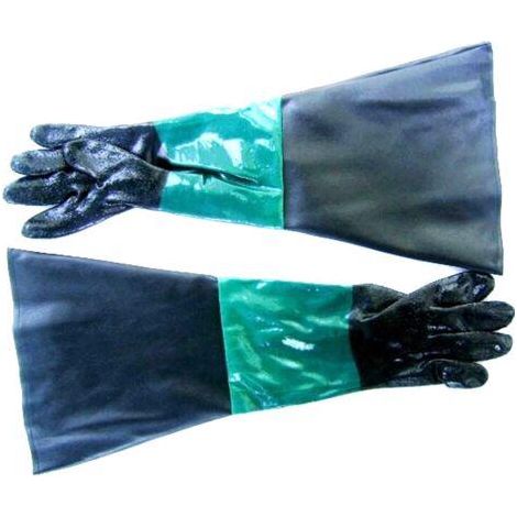 Paire de Gants sablage 61cm pour Microbilleuse Sableuse Cabine de sablage
