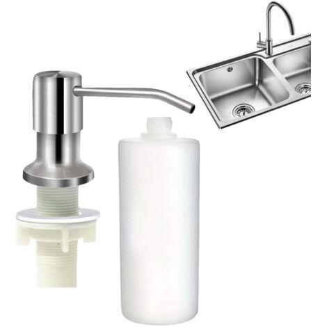 Pompe distributrice de savon pour évier, distributeur de savon intégré,Distributeur de savon liquide bouteille de 350 ml/500 ml - Distributeur de savon à vaisselle, Rotation à 360 degrés, outils d'évi (1/5)