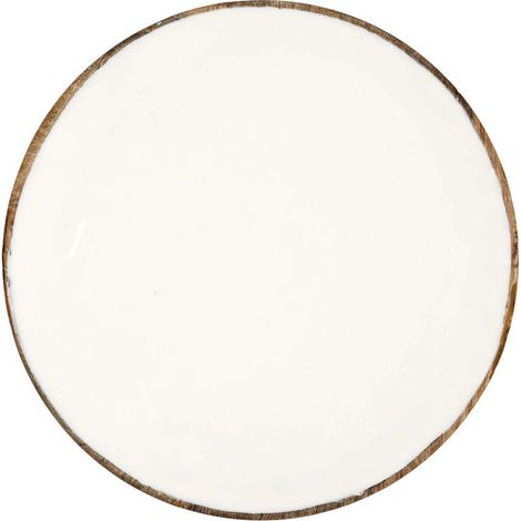 8 Dessous D'assiette 35 Cm Manguier Blanc - Hygge - Home Deco Factory - Cmp (1/2)