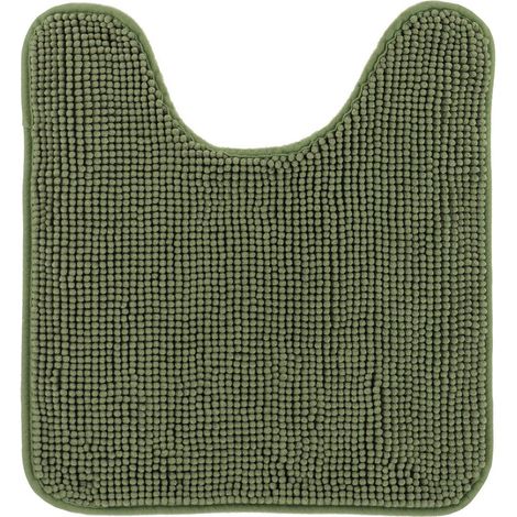 Alfombrilla para el inodoro de microfibra con motivo de bolas, lisas, 45 x 50 cm - caqui - Tendance (1/4)