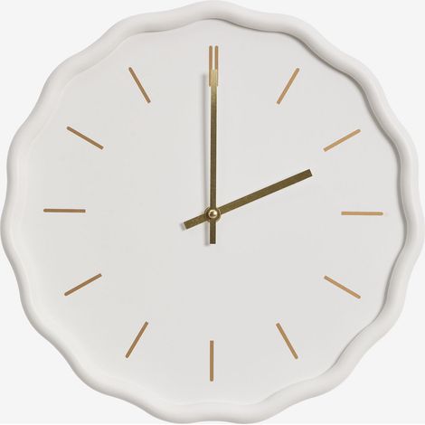 SKLUM Wanduhr Ø35 cm aus MDF Tovarx Weiss