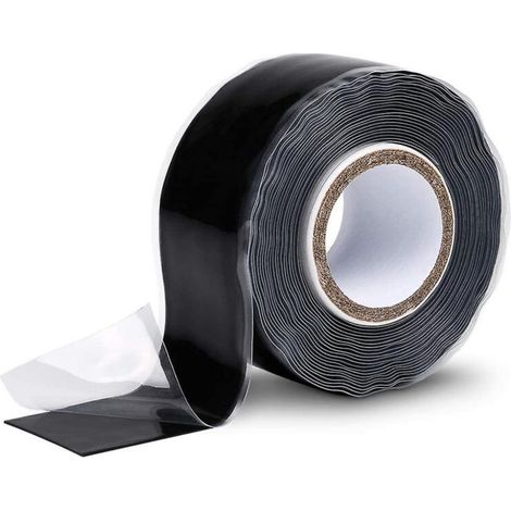Ruban Adhésif Isolant Silicone 25 Mm X 3 M - Ruban Silicone Noir - Ruban Adhésif Imperméable (1/5)