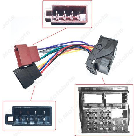 Câble adaptateur ISO double pour autoradio Ford (2003+), câble d'alimentation et câble de modification CD