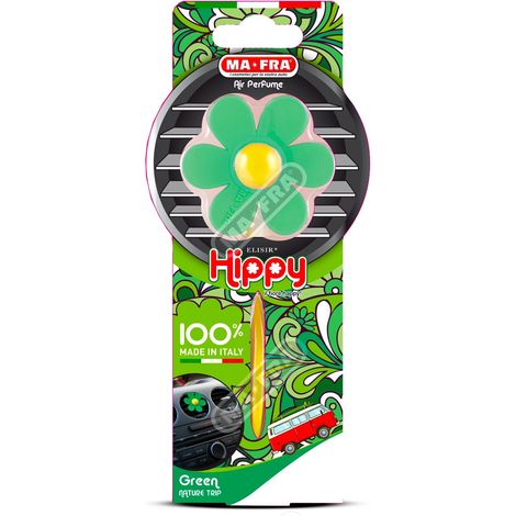 'PROFUMATORE PER AUTO ''HIPPY'' ''Nature Trip'' verde - profumo fiorito' Nature Trip verde - profumo fiorito