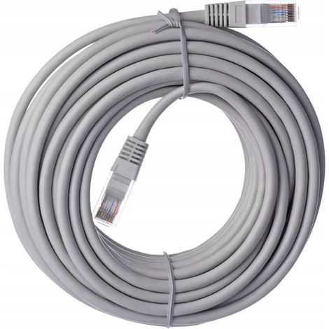 Cable de conexión Emos U/UTP 5e RJ45 / RJ45 10 m gris 1 unidad. (1/3)