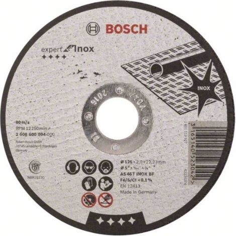 DISCO BOSCH MET 125mm x 20mm x 22mm EXPERTO PARA INOX