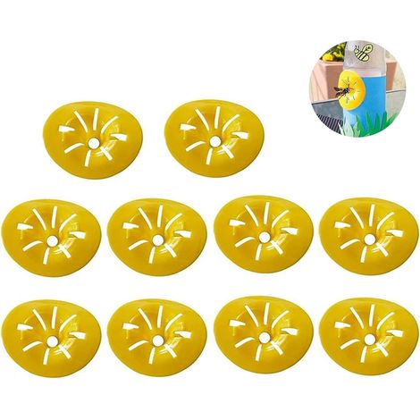10 pièges à guêpes (7,3 x 6,5 cm), pièges à mouches des fruits, pièges à abeilles, pièges à guêpes volantes, pièges à guêpes réutilisables, pièges à abeilles