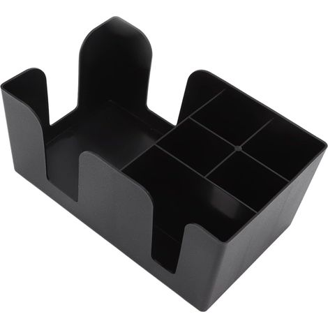 Multifunctional Coffee Station Organizer with 6 Compartments, ABS Coffee Condiment Holder for Countertop Storage (1/5)