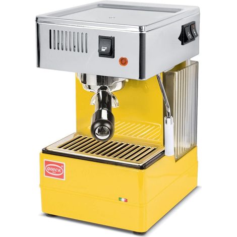 Quick Mill 0820 máquina de café manual compacta amarilla
