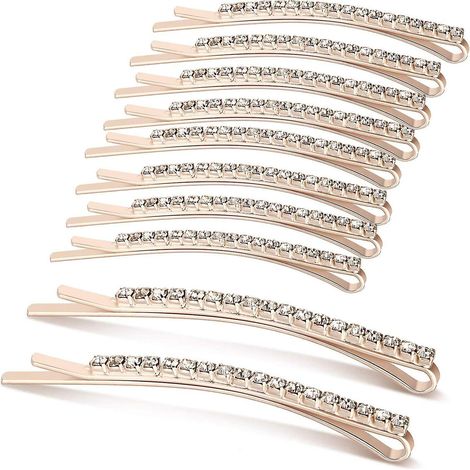 (or 10 Pices) Pinces Cheveux Scintillantes, Pinces Cheveux Douces, Accessoires Pour Cheveux Diadme, Pinces Cheveux Pour Filles Robes De Marie Q (1/5)