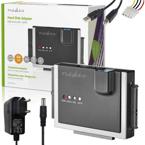 Nedis Adattatore IDE e SATA Adattatore per Disco Rigido USB 3.0 Convertitore