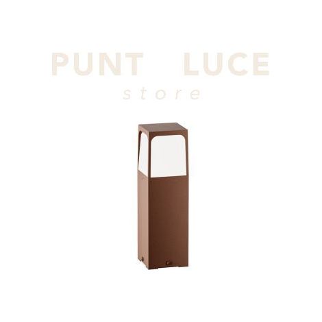 GES2021- PALETTO H.30CM 1 LUCE ATTACCO E27  IP44 IN ALLUMINIO MARRONE