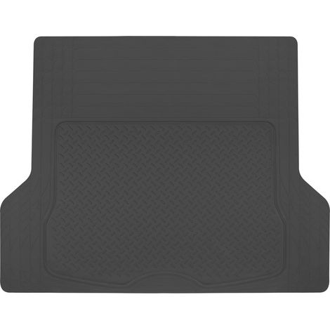 Robuste Gummikofferraummatte – Ganzjahresschutz für Pkw, SUVs, Transporter und Lkw – Rutschfest, wasserdicht und langlebig – 139 x 109 mm – Schwarz