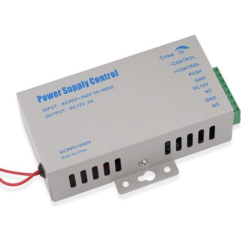 Bloc d'alimentation de contrôle d'accès K80 Interrupteur d'alimentation DC 12V 5A AC 110260V pour Tous Les Types Serrure de Porte avec Le Retard de Temps (1/5)