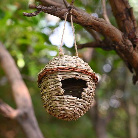 Hand-woven bird nests, eco-friendly birdcages, decorative garden pet supplies, birdwatching nests (1/5)