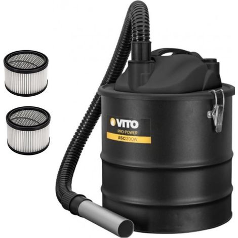 Aspirateur de cendres 1200W Cuve 18L + 2 Filtres HEPA VITO