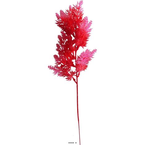 Pic de thuya factice H35cm plastique extérieur 9 ramures Rouge Fushia (1/2)