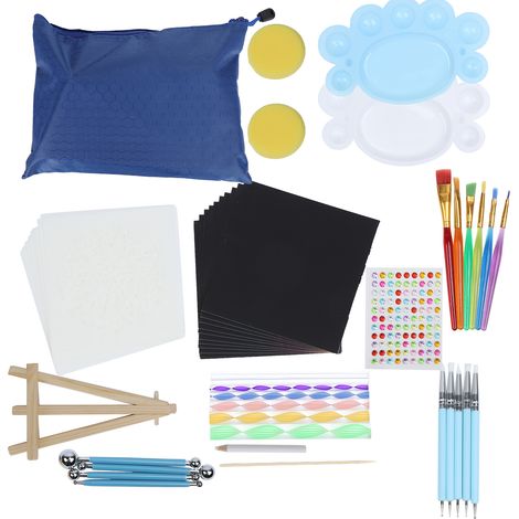 58Pcs Mandala Dotting Tools Set with Zipper and Waterproof Storage Bag Art Painting (1/5)