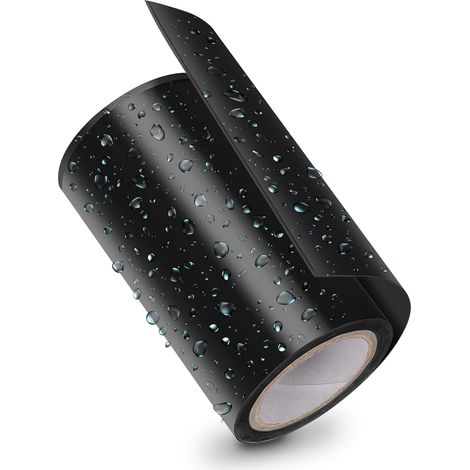 Bande imperméable noire (10cm x 150cm) Ultra Fort pour reparation des piscines et des tuyaux (bande de réparation d'urgence/bande d'étanchéité auto-adhésive pour l'étanchéité sous l'eau) (1/5)